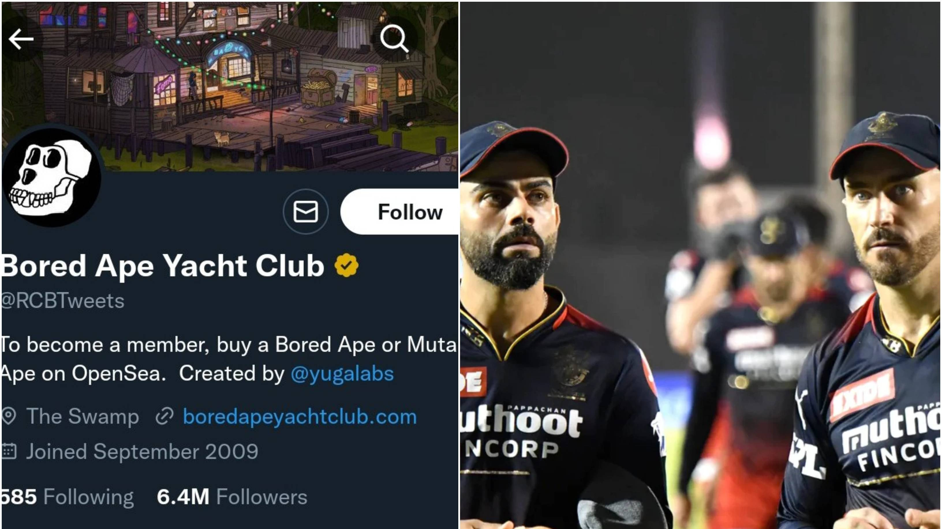IPL franchise RCB’s Twitter account hacked, profile name changed to ‘Bored Ape Yacht Club’