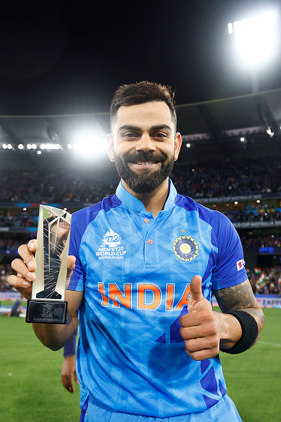 Virat Kohli won the Player of the Match for his 82* | Getty