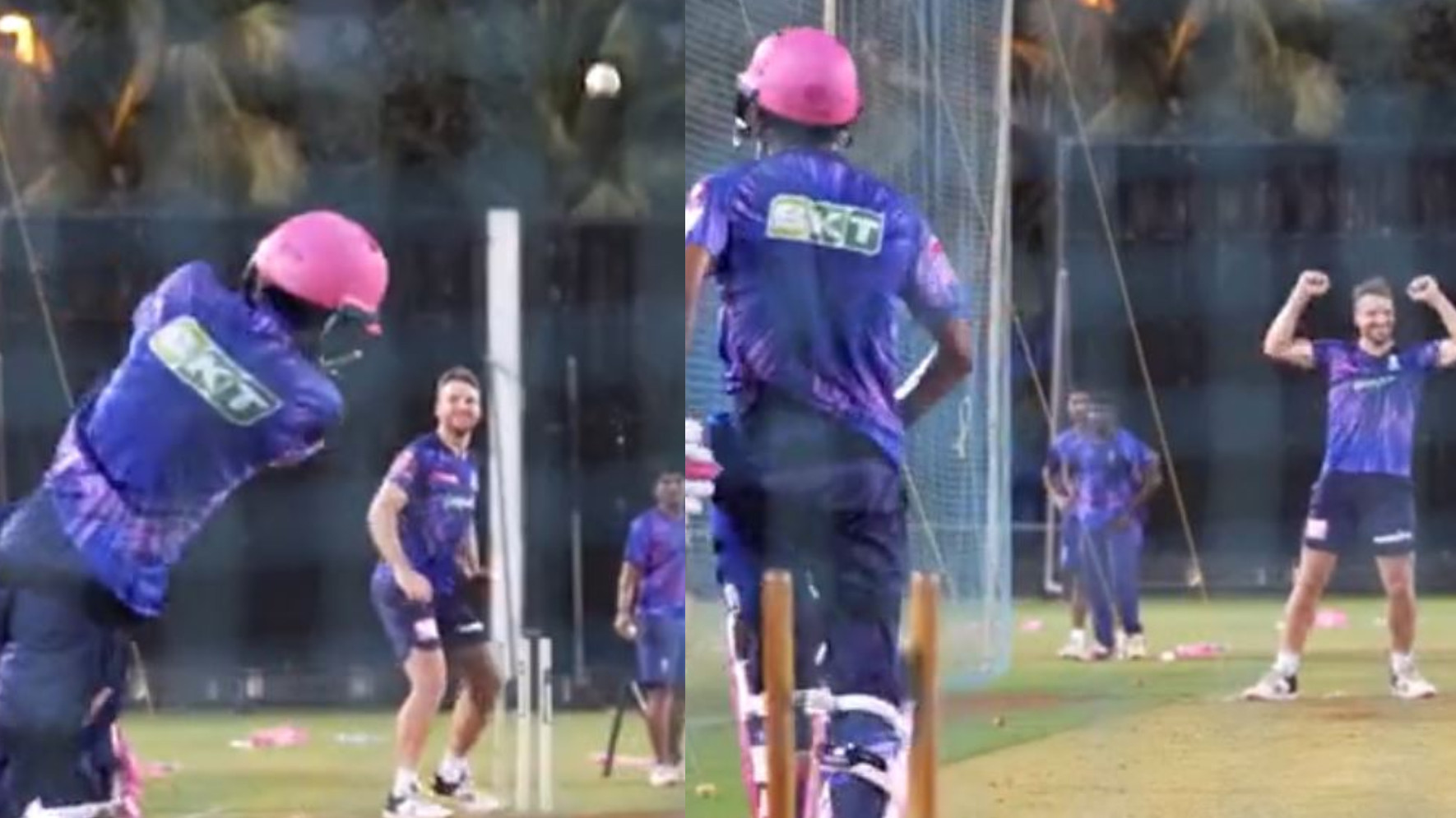 IPL 2022: WATCH- Yuzvendra Chahal, the batter faces off against Jos Buttler, the bowler and hilarity ensues