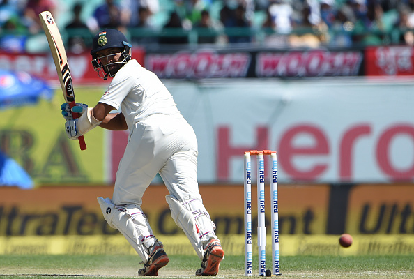 Cheteshwar Pujara during the 2017 Bengaluru Test against Australia | AFP