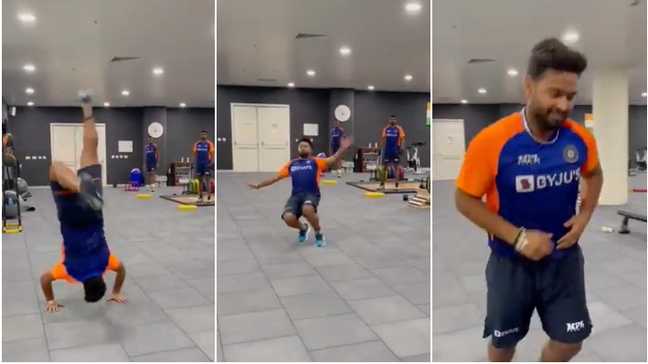 IND v ENG 2021: WATCH - Rishabh Pant does back-to-back front hand springs; invites fans for a challenge