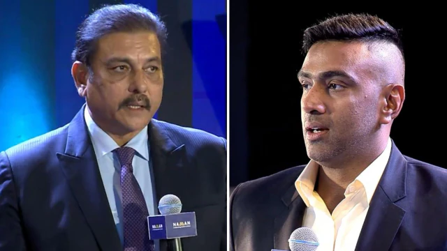 Ravi Shastri and R Ashwin | X