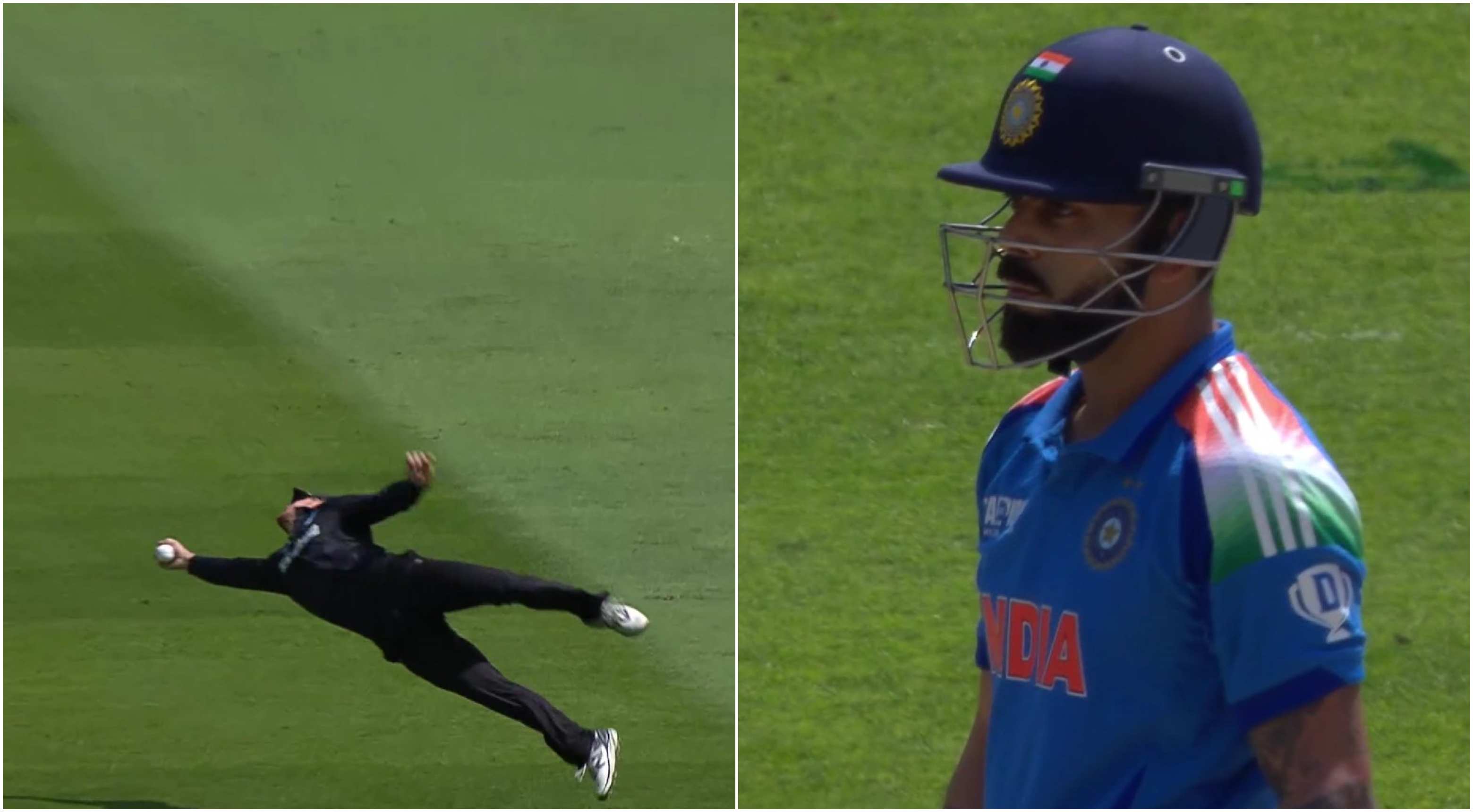 Glenn Phillips' catch to dismiss Virat Kohli | Screebgrab