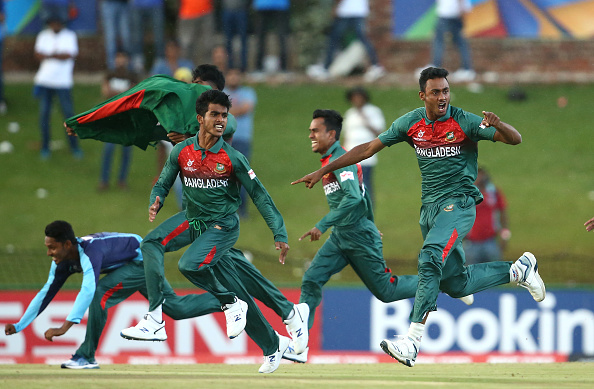 Bangladesh players celebrating wildly | Getty
