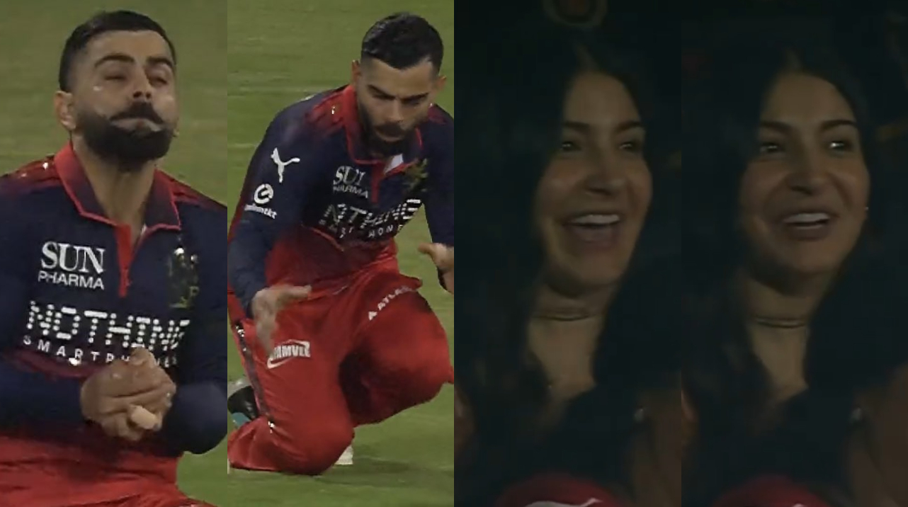 Anushka Sharma laughed as Virat Kohli dropped an easy catch | X