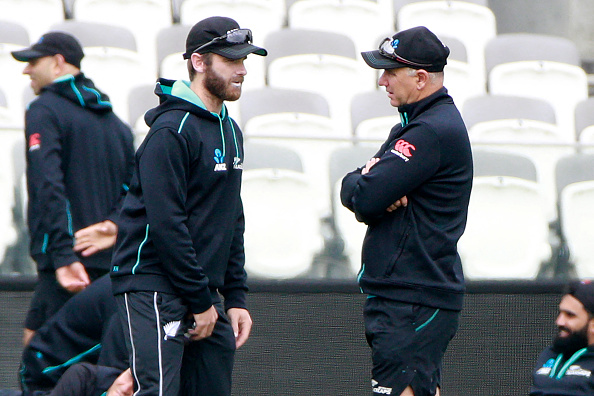 Gary Stead and Kane Williamson talks during training at Lord's | Getty Images