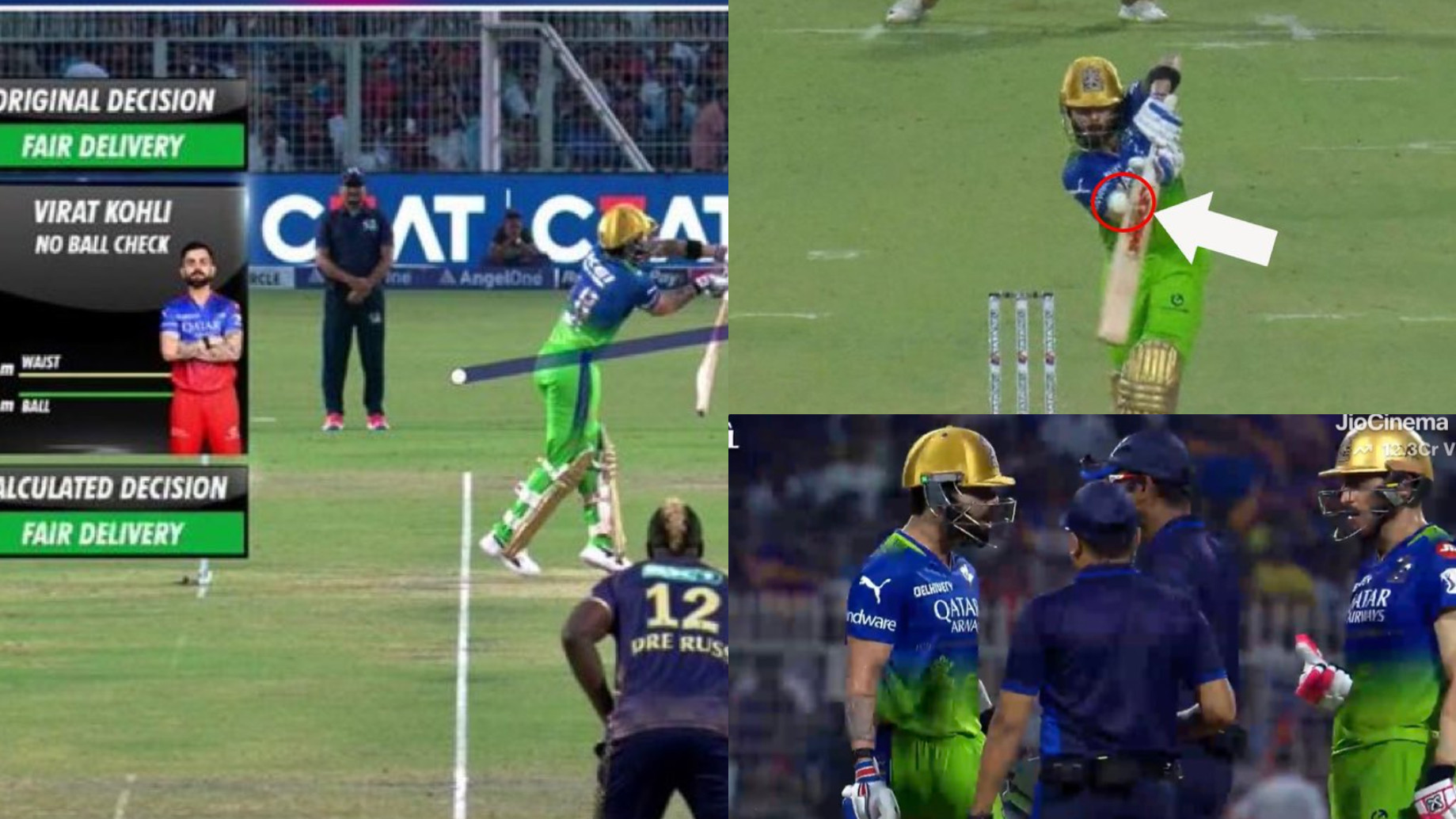 IPL 2024: WATCH- Virat Kohli reacts angrily after controversial dismissal, argues with the umpires