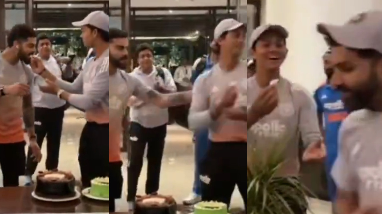 IND v SA 2025: WATCH- “Mota ho jaunga”- Rohit Sharma refuses to eat cake despite Virat Kohli asking Yashasvi Jaiswal to feed him