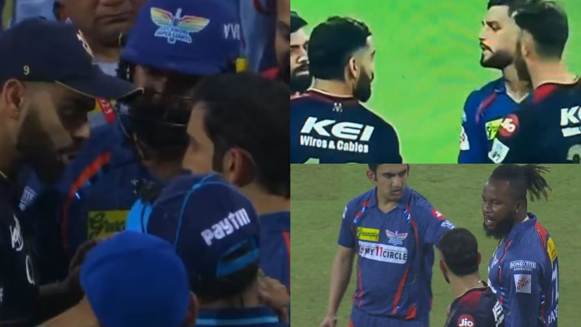 IPL 2023: WATCH- Virat has animated discussion with Gambhir after being chided by Mayers and Naveen Ul Haq