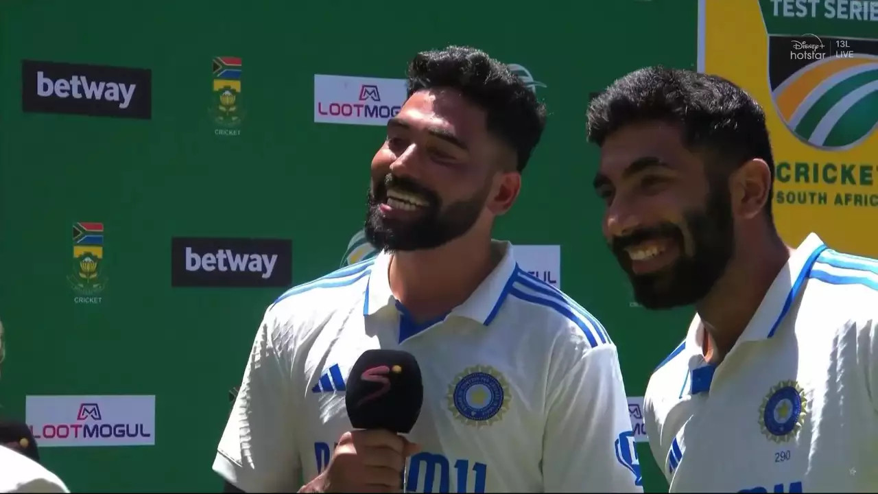 SA v IND 2023-24: WATCH- Bumrah avoids naming himself while translating for Siraj after pacer credited him for success