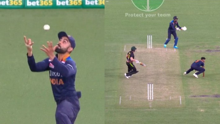 AUS v IND 2020-21: WATCH - Virat Kohli drops a sitter; makes up by running Wade out