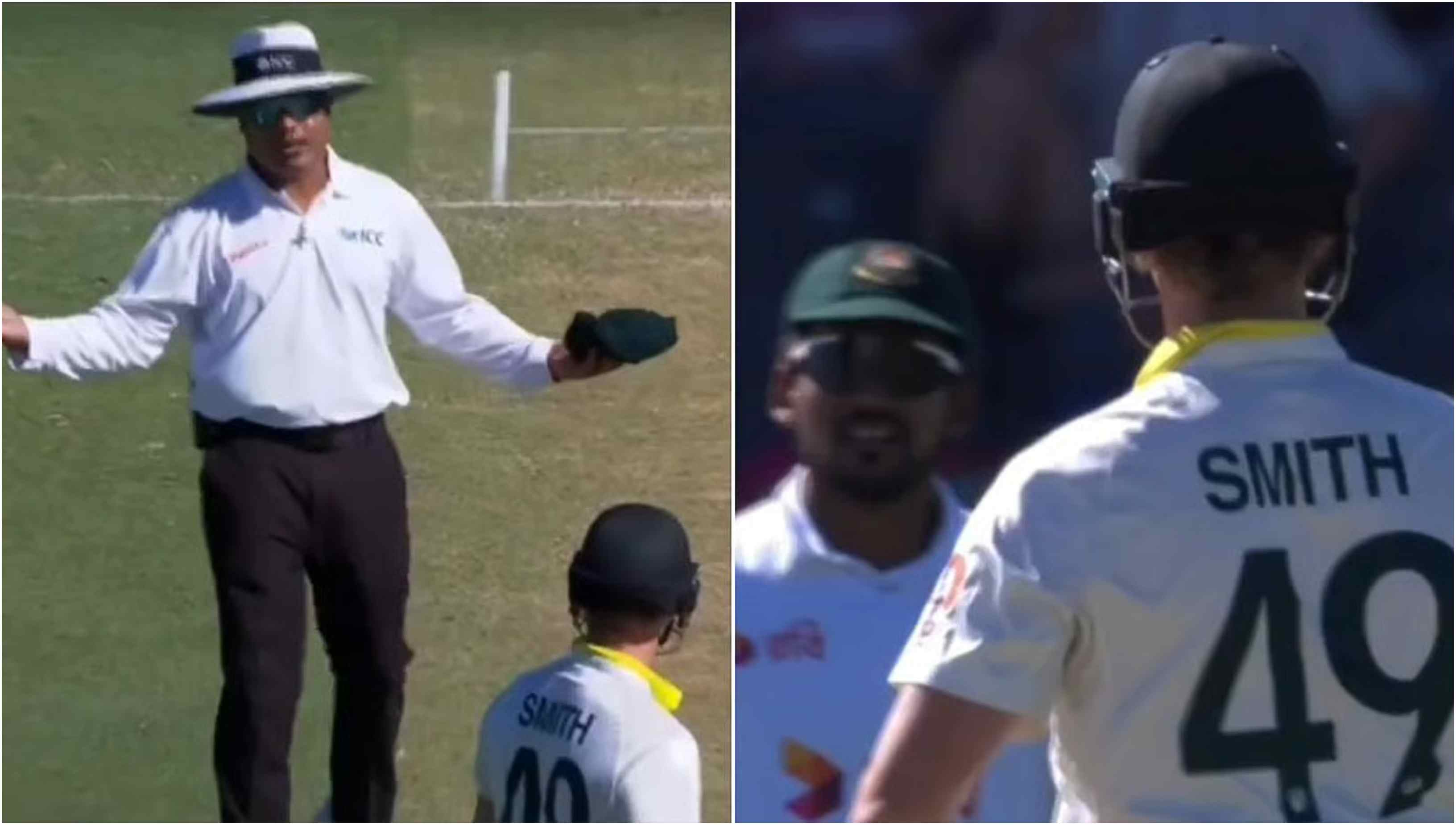 Steve Smith was warned by the umpires after a verbal exchange with Bangladesh players | Screengrabs