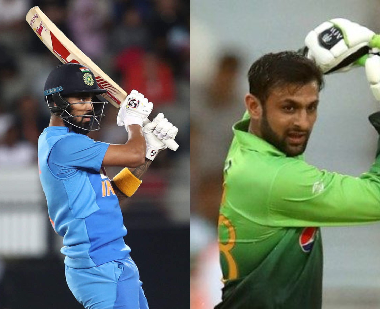 KL Rahul and Shoaib Malik