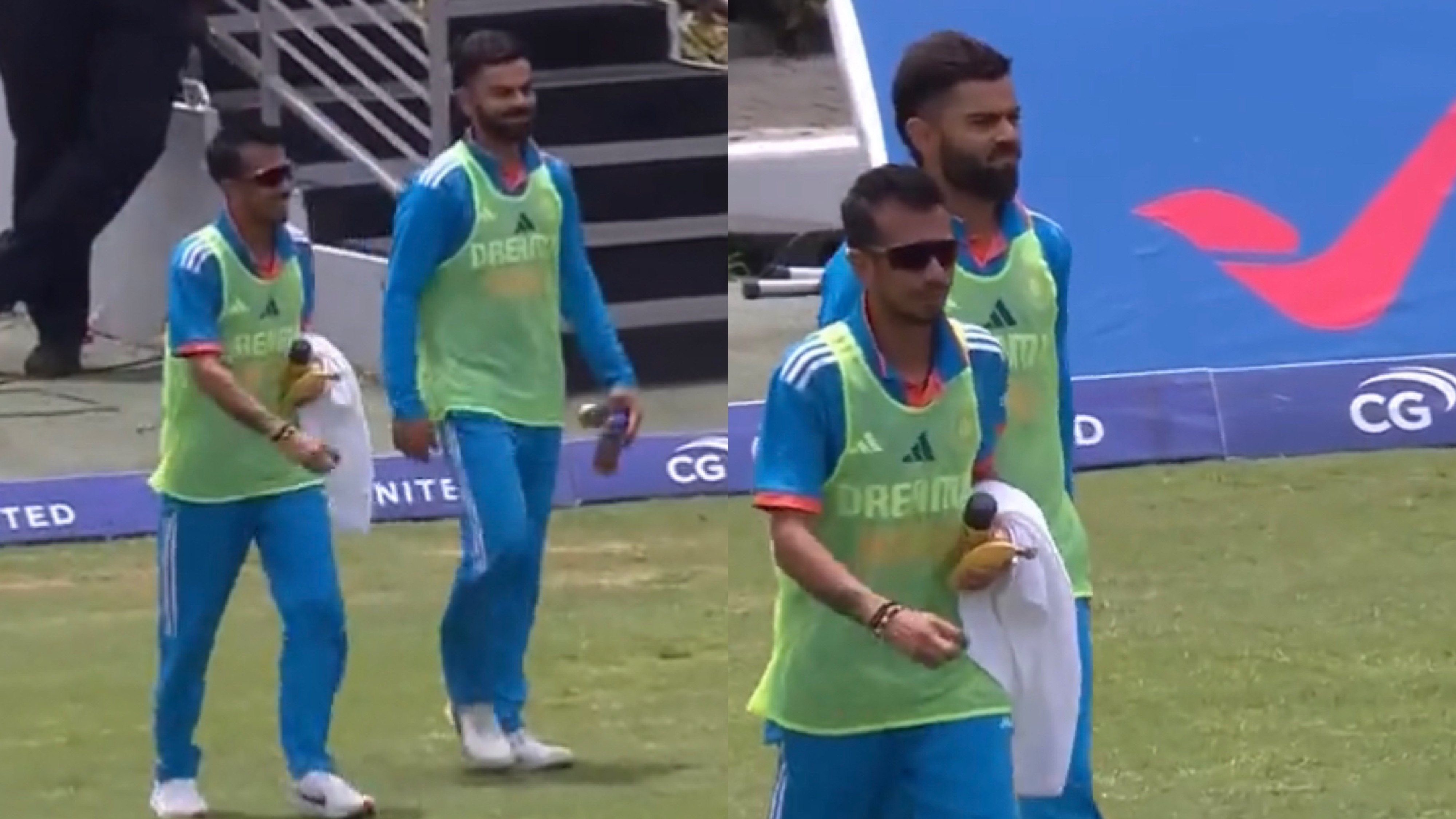 WI v IND 2023: WATCH - Virat Kohli carries drinks after being rested for 2nd ODI