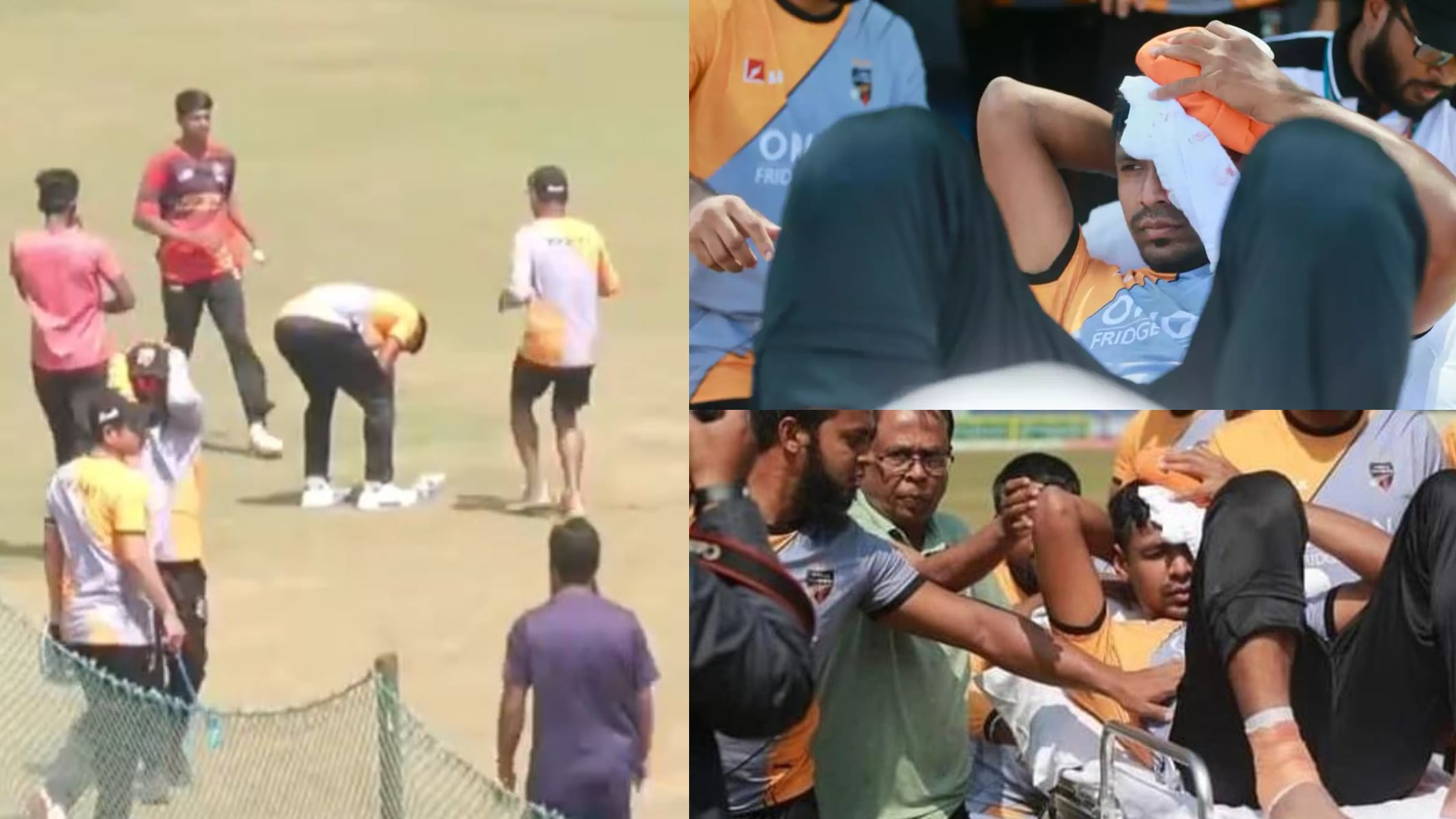 BPL 2024: WATCH- Mustafizur Rahman taken to hospital after getting hit by the ball on the head