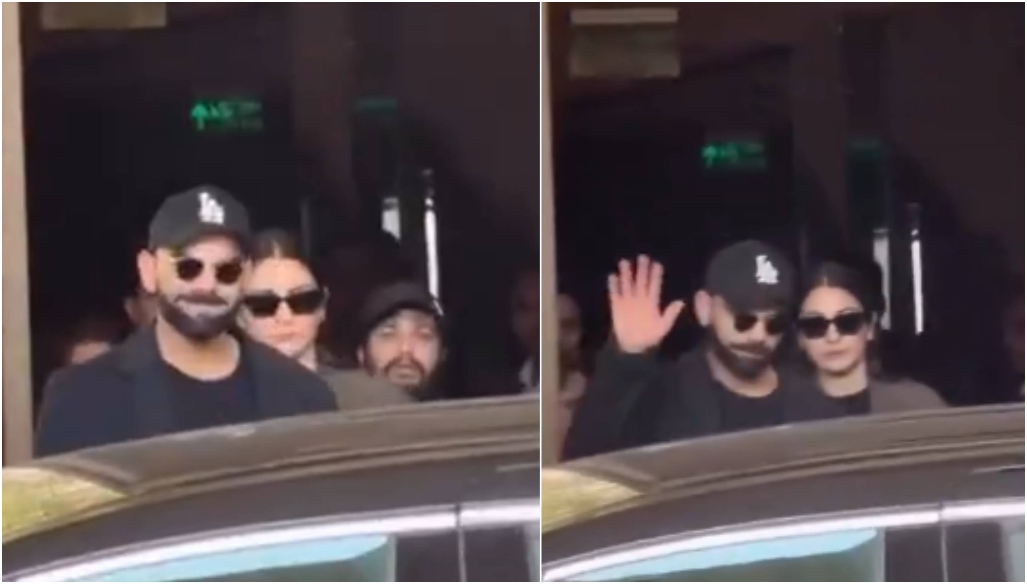 Virat Kohli arrived in Mumbai alongside his wife, Anushka Sharma | Screengrab