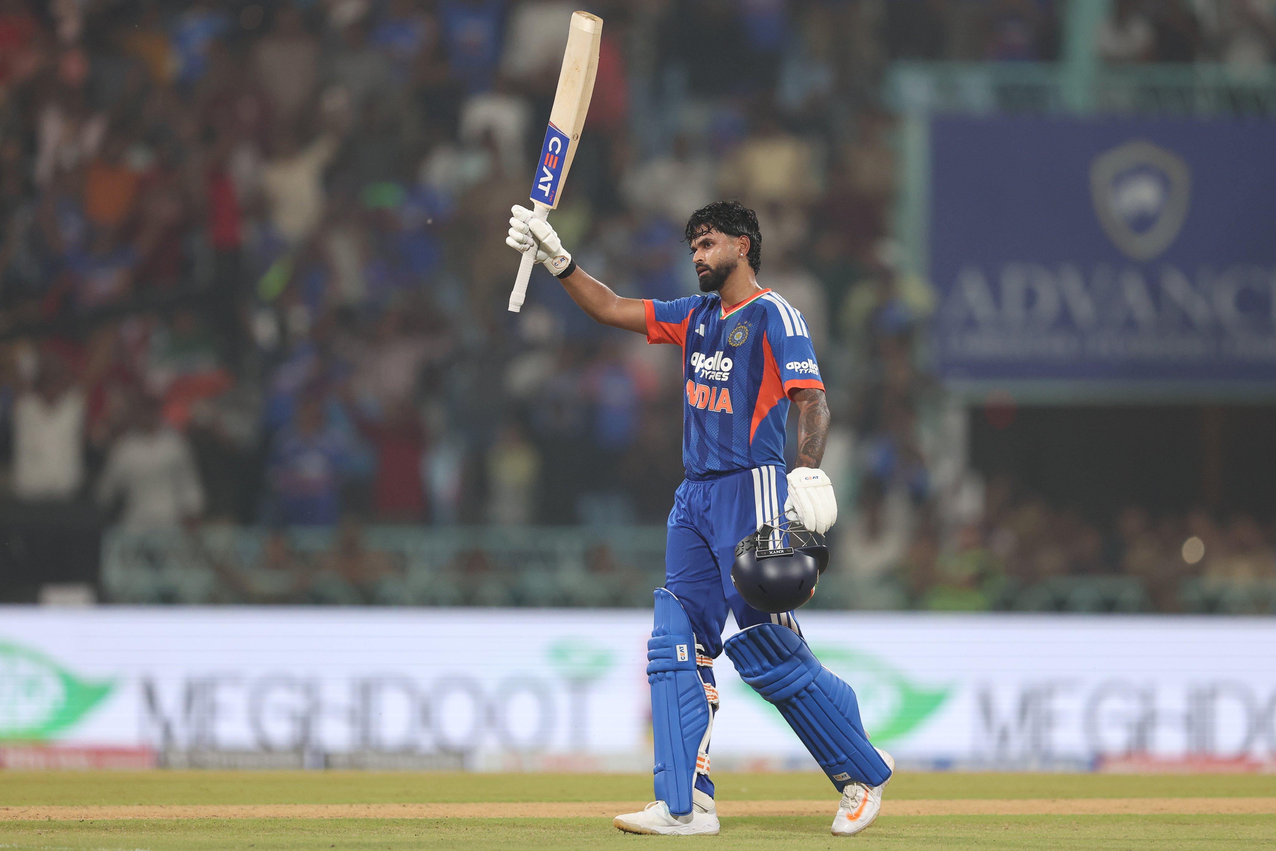 Shreyas Iyer celebrates his maiden T20I century | BCCI