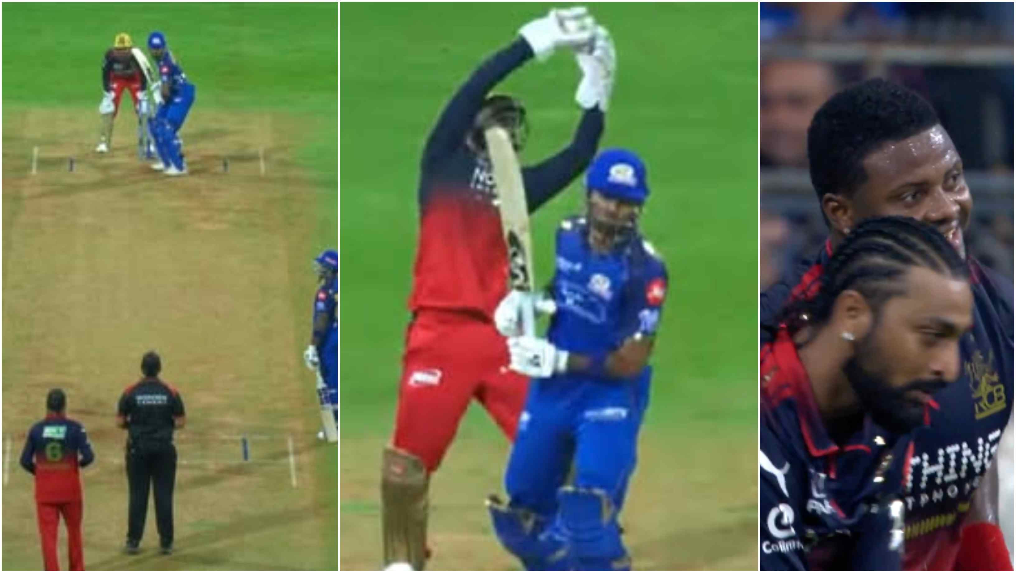 IPL 2026: WATCH - Krunal bowls bouncer to Hardik during MI-RCB clash, celebrates brother’s dismissal in animated manner