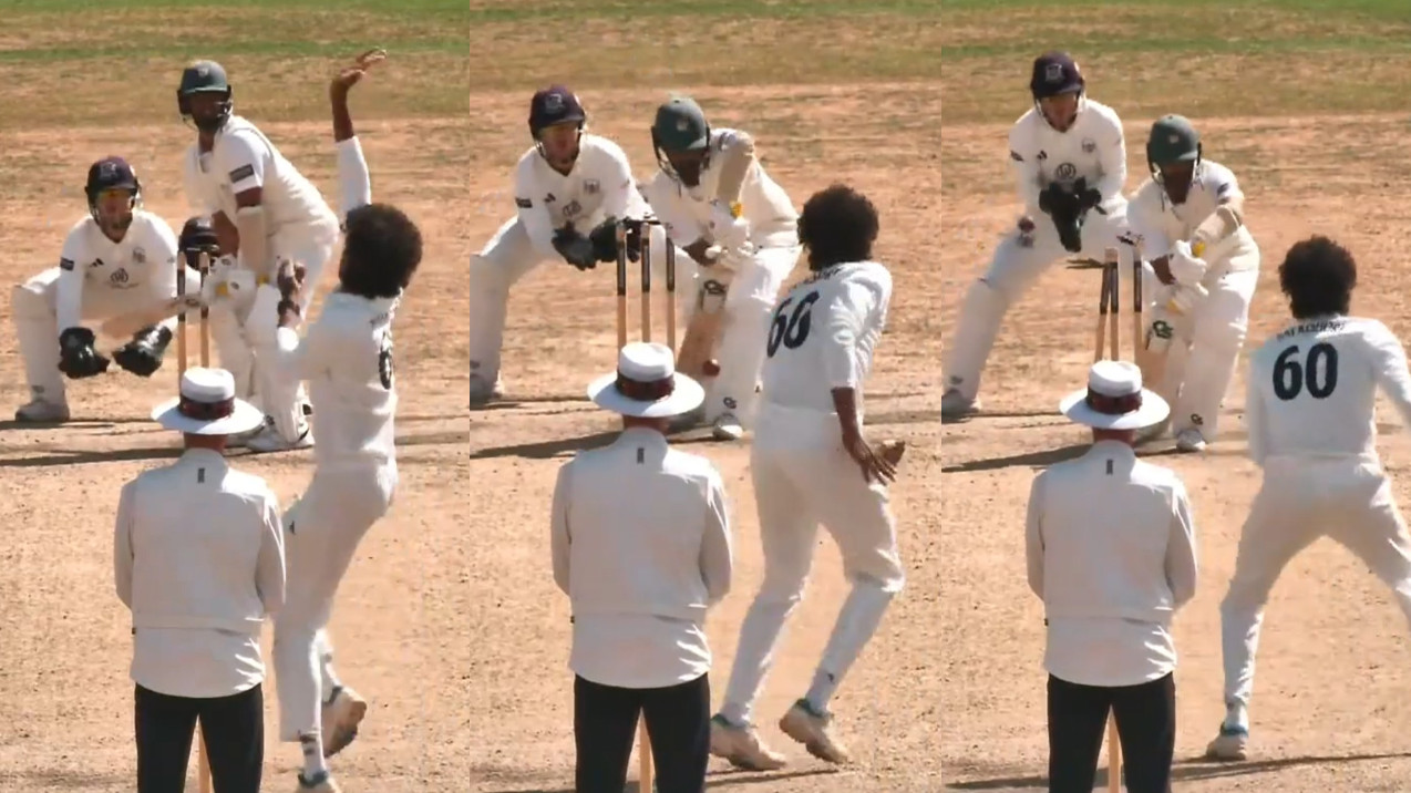 WATCH- Sai Kishore’s ‘ball of the year’ delivery during his four-wicket haul on his Gloucestershire debut