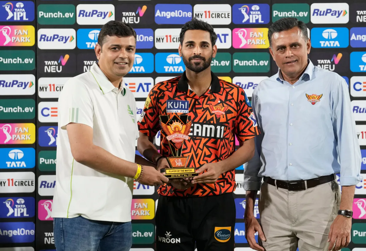 Bhuvneshwar Kumar was Player of the Match for his 3/41 | BCCI-IPL