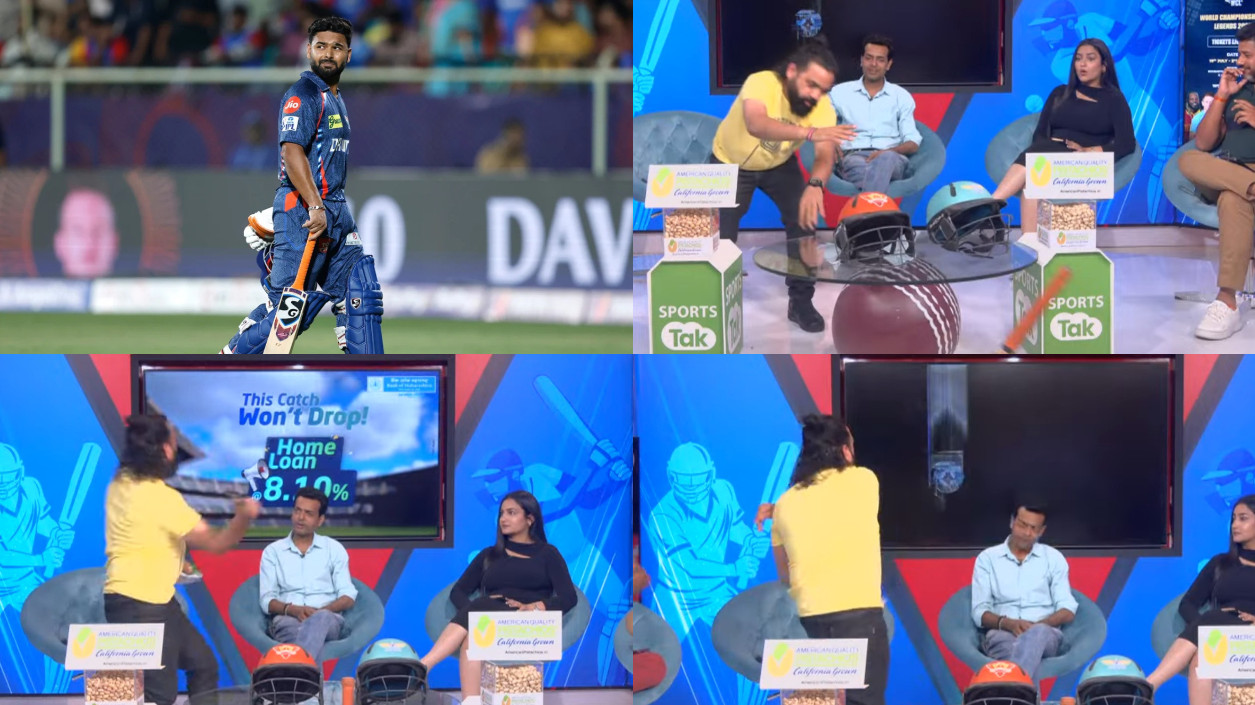 IPL 2025: WATCH- Rishabh Pant’s batting frustrates YouTube channel anchor who breaks TV live on air