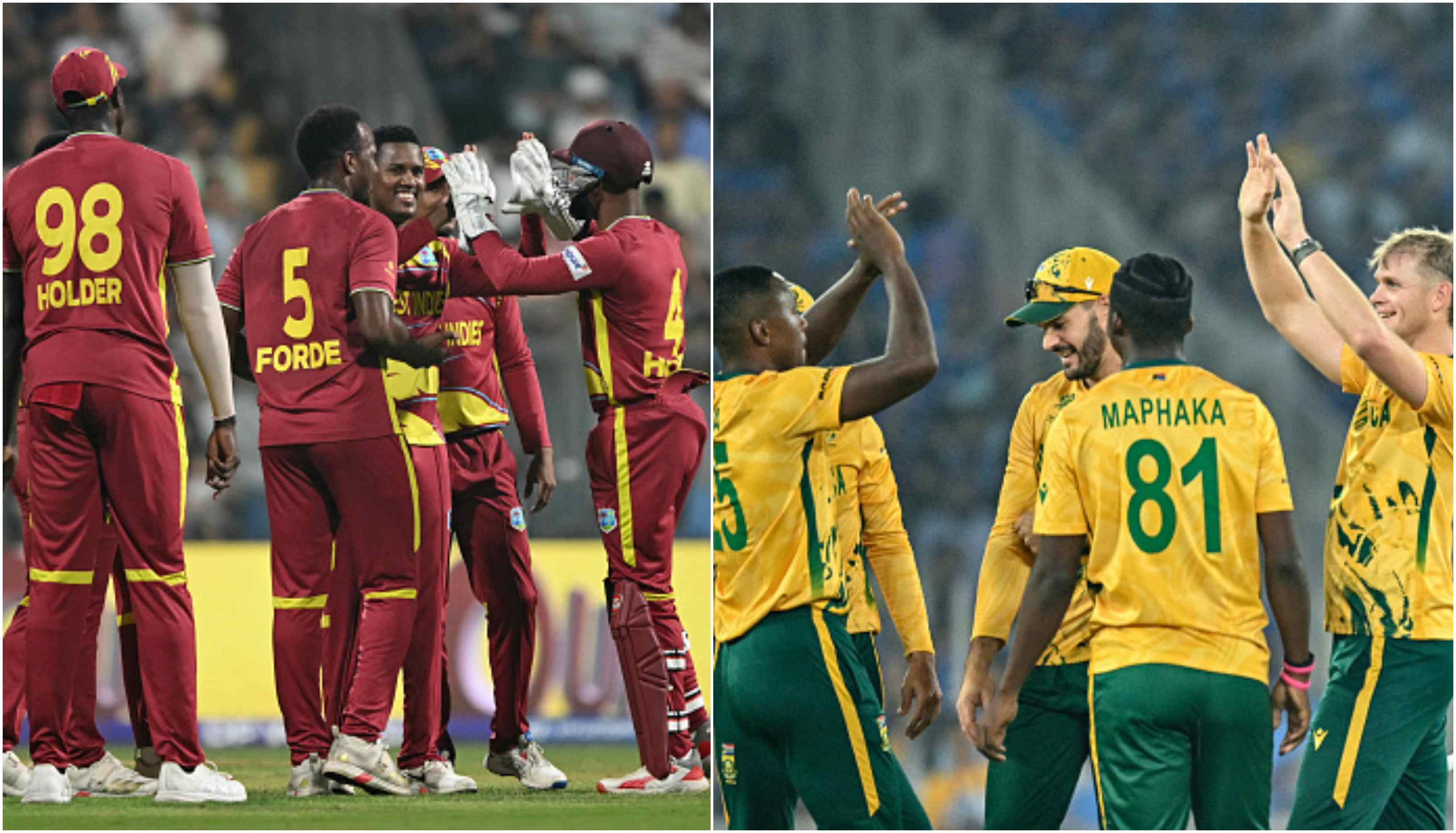 West Indies and South African cricket teams | Getty