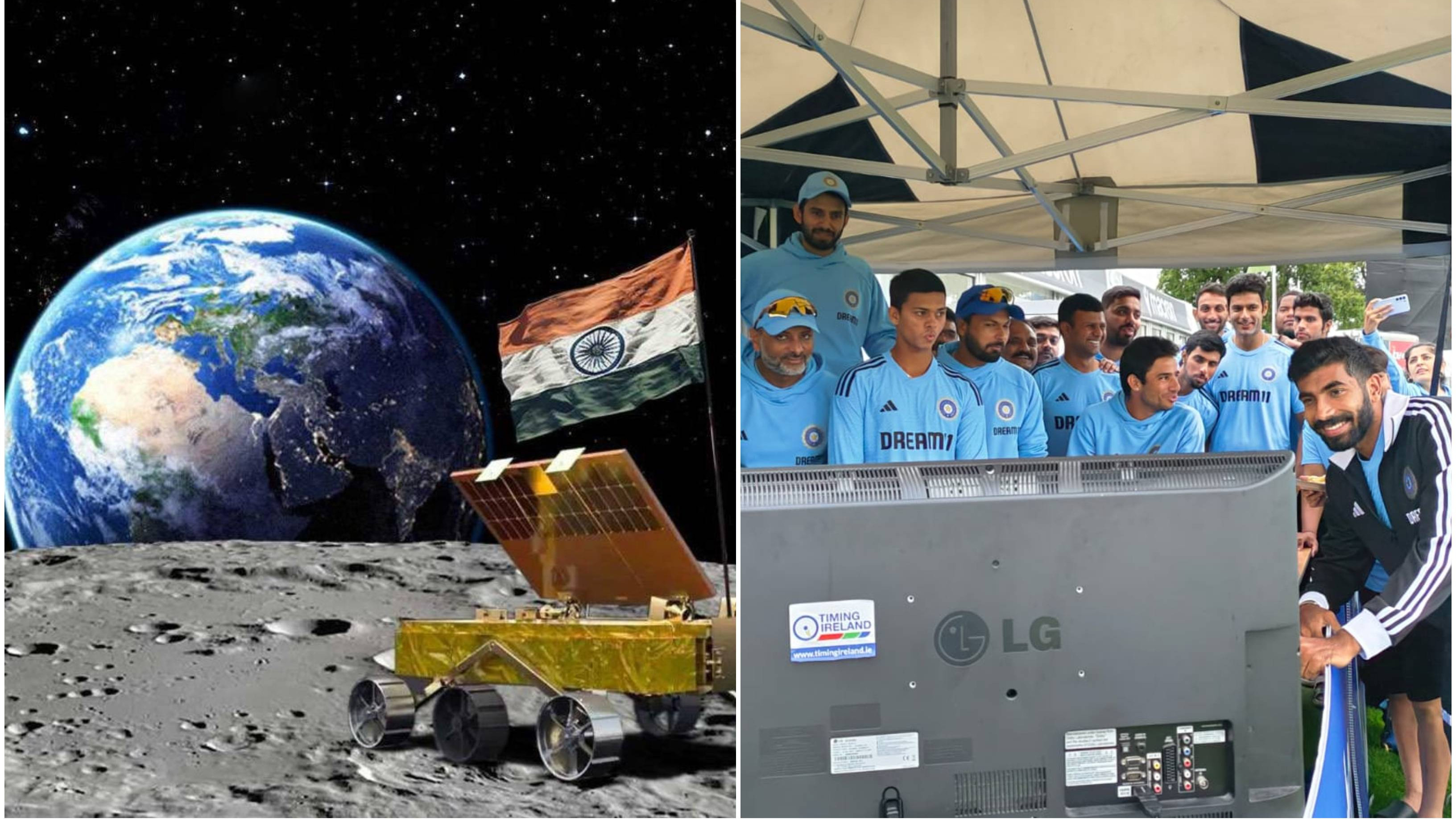 IRE v IND 2023: WATCH – Indian cricketers erupt in joy as Chandrayaan-3 creates history