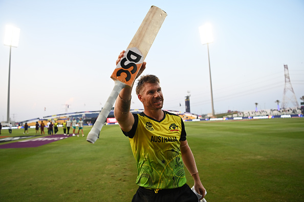 David Warner hit the winning runs for Australia against the West Indies | Getty Images