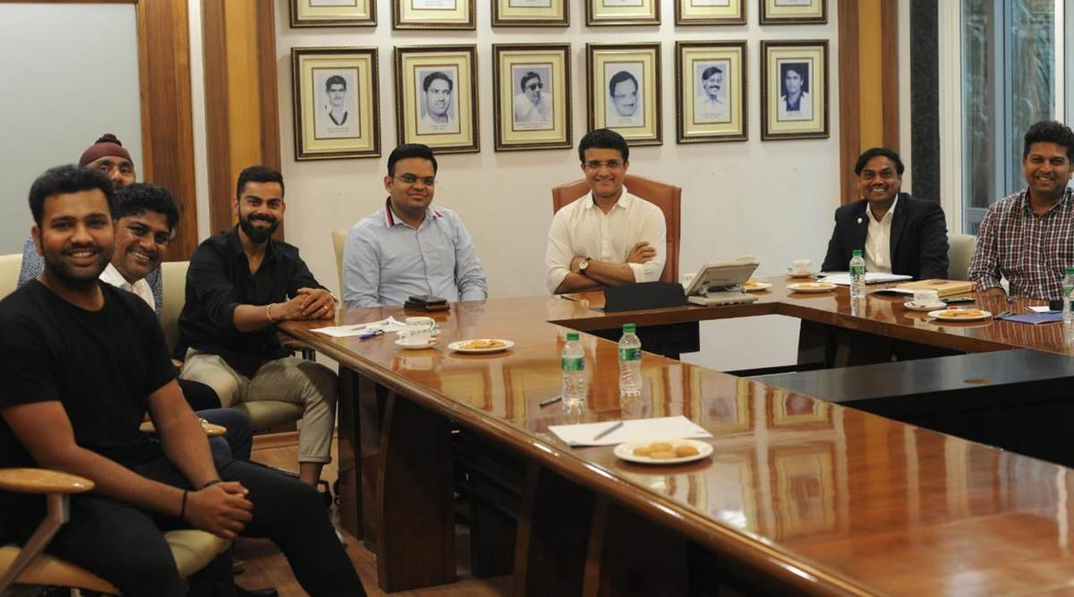 Ganguly seen with India captain and selectors in a photo tweeted by BCCI on Oct 24, 2019 | Twitter