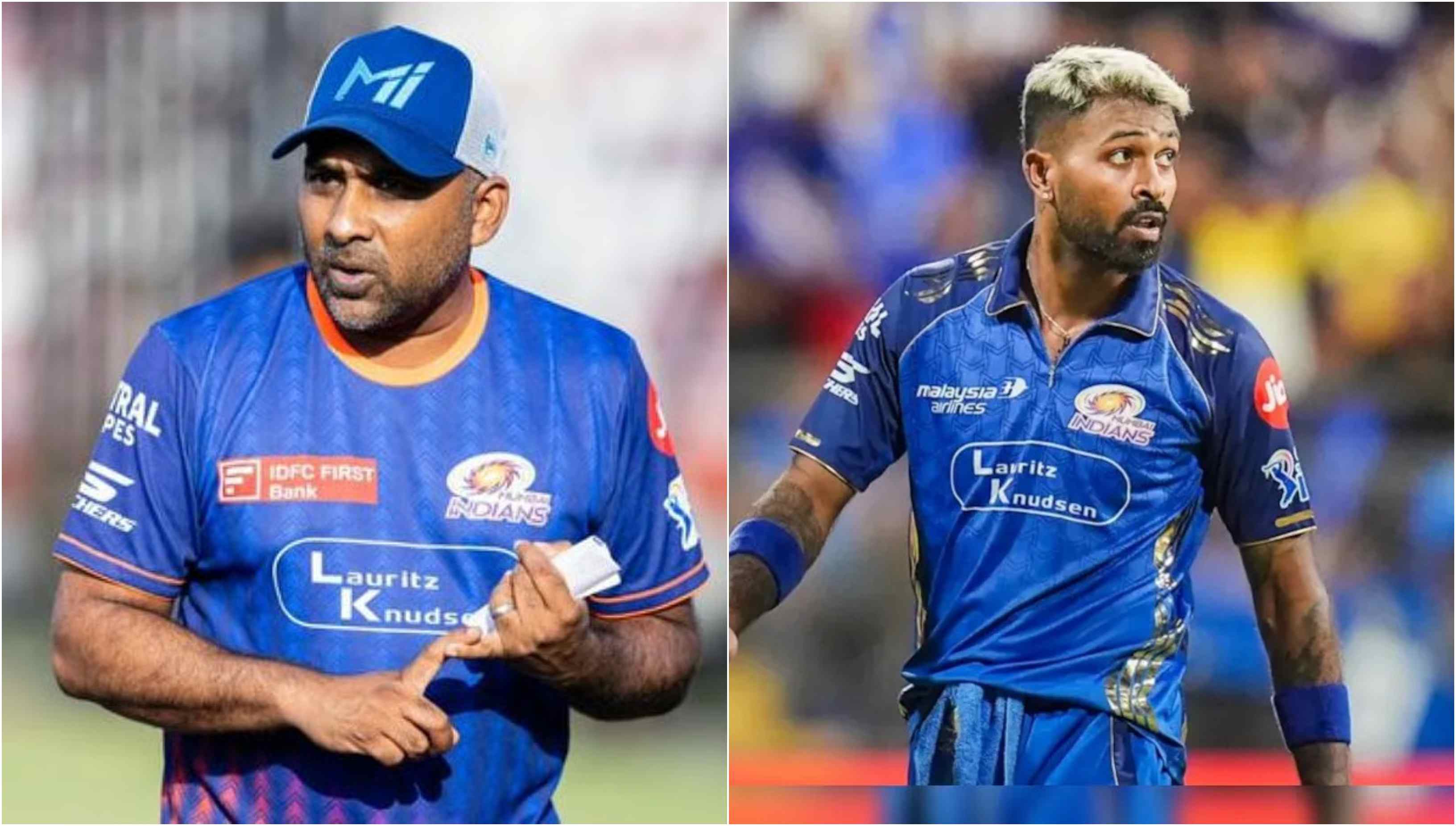Mahela Jayawardene and Hardik Pandya | X