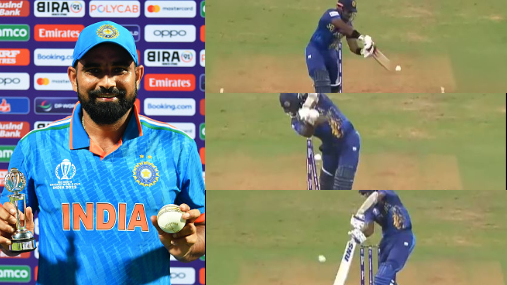 CWC 2023: WATCH- Mohammad Shami’s demolition job of 5/18 against Sri Lanka; shatters several World Cup records