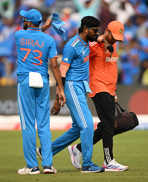 Hardik Pandya twisted his left ankle in the 9th over the Bangladesh innings| Getty