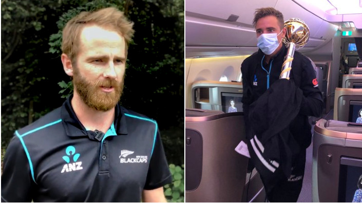 New Zealand's cricketers fly back home after a celebratory night post WTC win