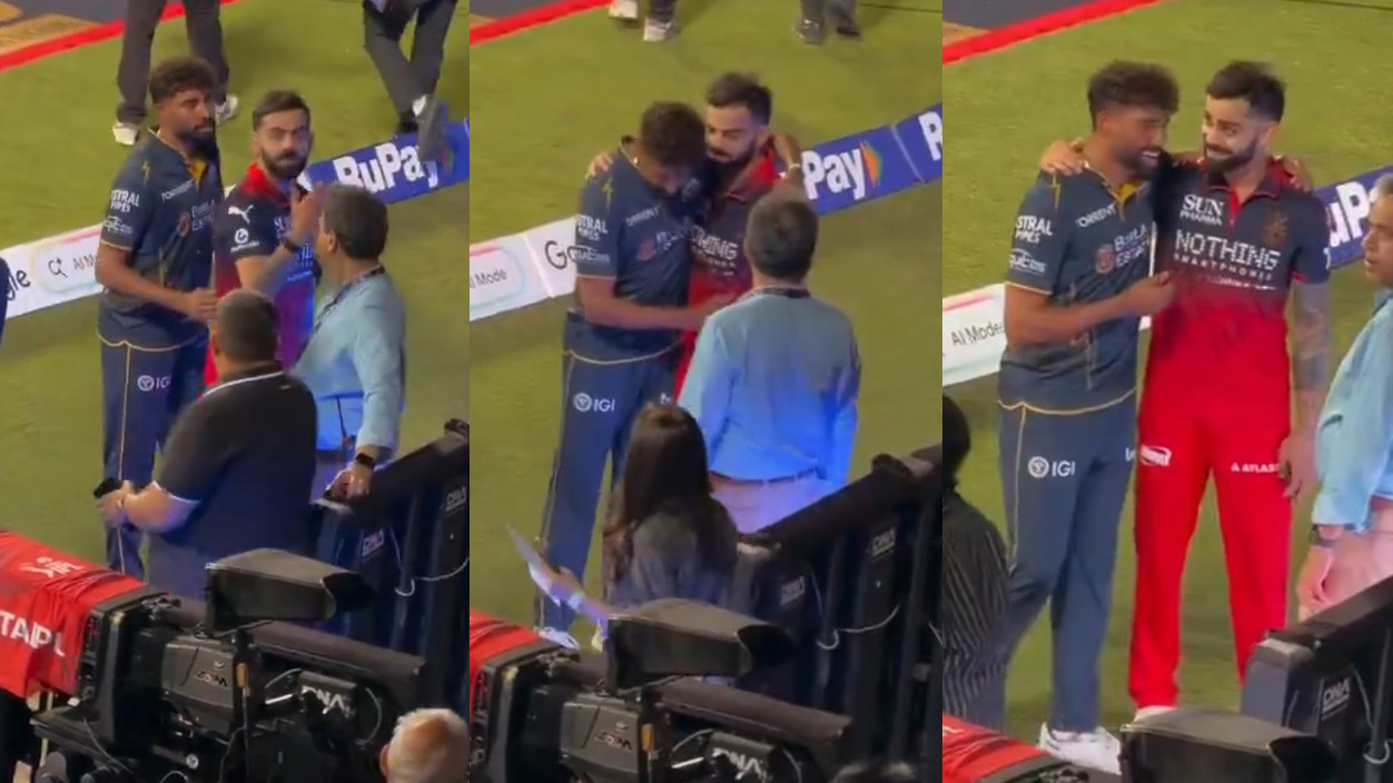 IPL 2026: WATCH- Mohammed Siraj and Virat Kohli share heart-warming moments after RCB v GT game in Bengaluru