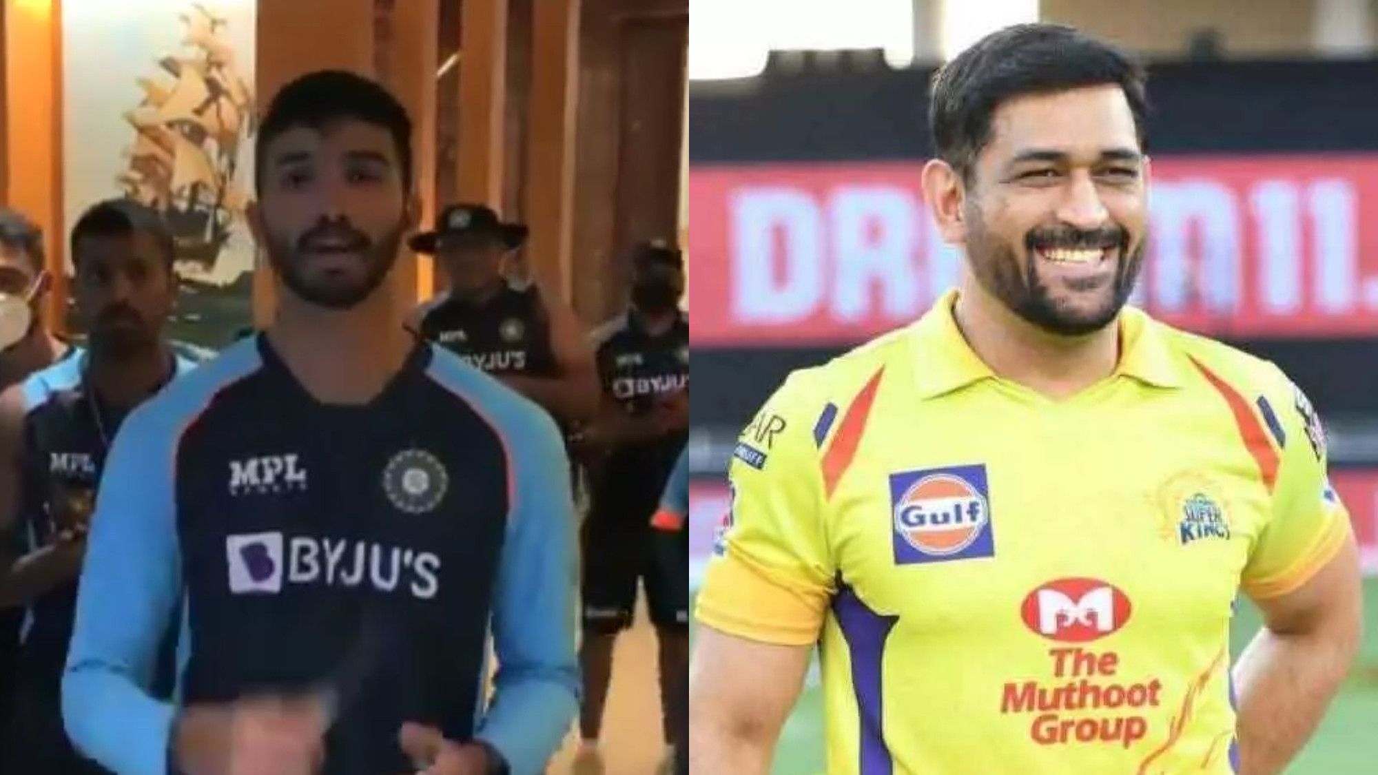 WATCH- Devdutt Padikkal wishes MS Dhoni before cutting cake as Team India celebrates his birthday