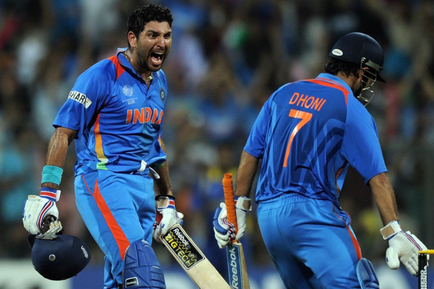 Yuvraj Singh elated after Dhoni hit the World Cup winning six | Getty