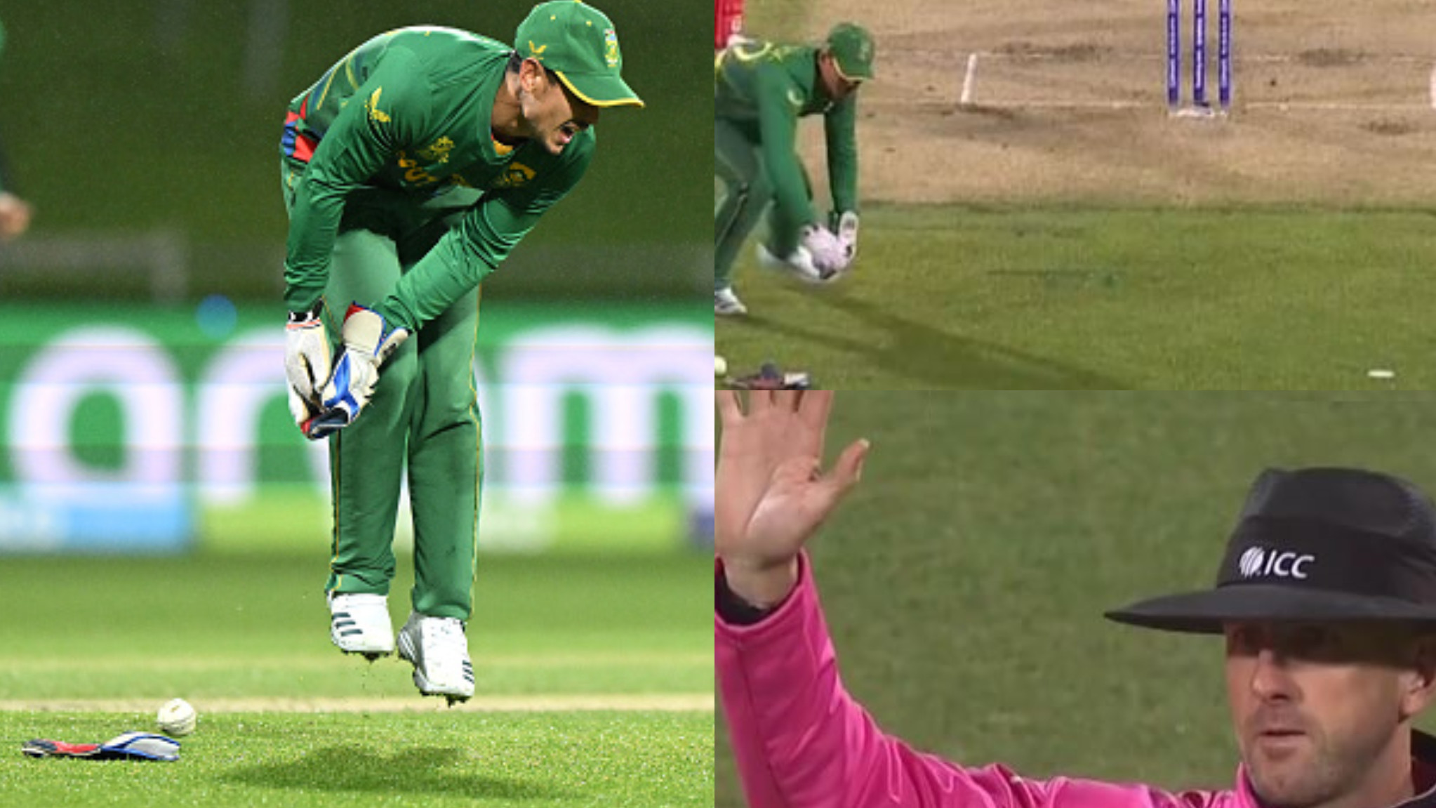 T20 World Cup 2022: WATCH- South Africa penalized 5 runs after ball touches De Kock’s glove on the ground in a rare instance