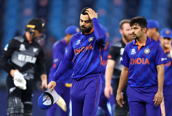 Virat Kohli looks dejected after India's another defeat at T20 World Cup 2021 | Getty Images