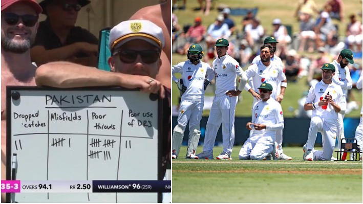NZ v PAK 2020-21: New Zealand fan funnily keeps a tally of Pakistan's on-field errors during 1st Test