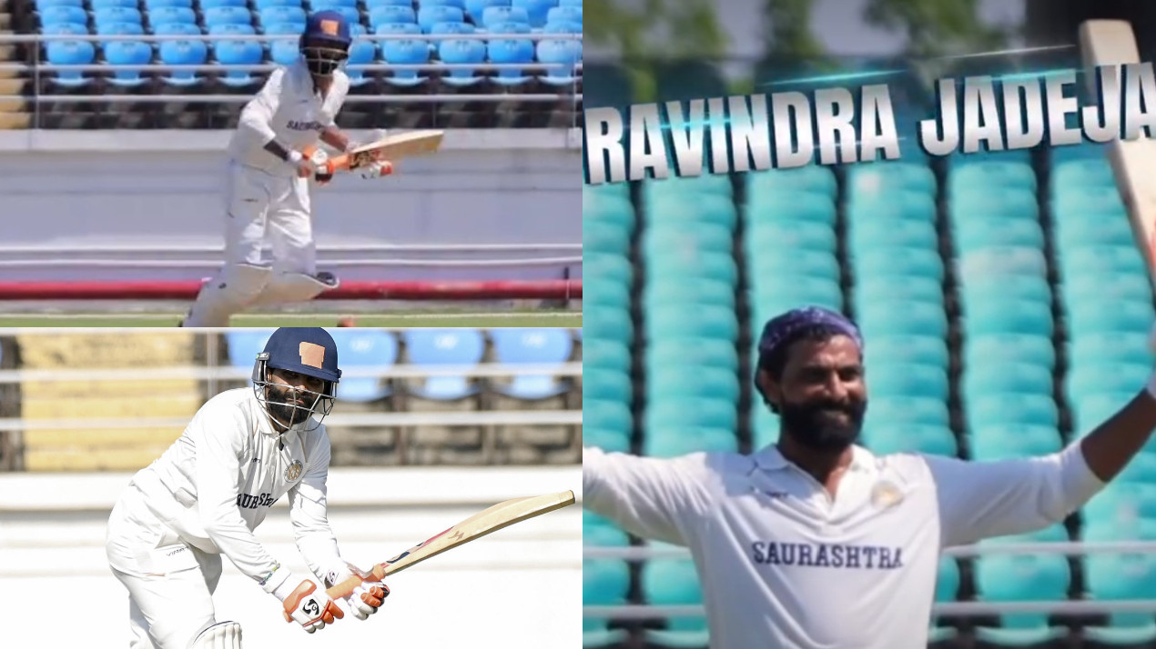 WATCH- Ravindra Jadeja slams his 16th First-Class hundred; slams 102 for Saurashtra in Ranji Trophy 2026-27
