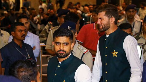 Babar Azam and Shaheen Afridi at Hyderabad airport | ANI