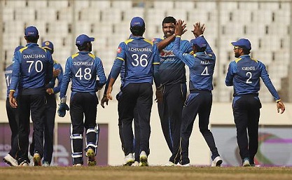 Sri Lanka manged to beat Zimbabwe in their third game of the tr-series | AFP