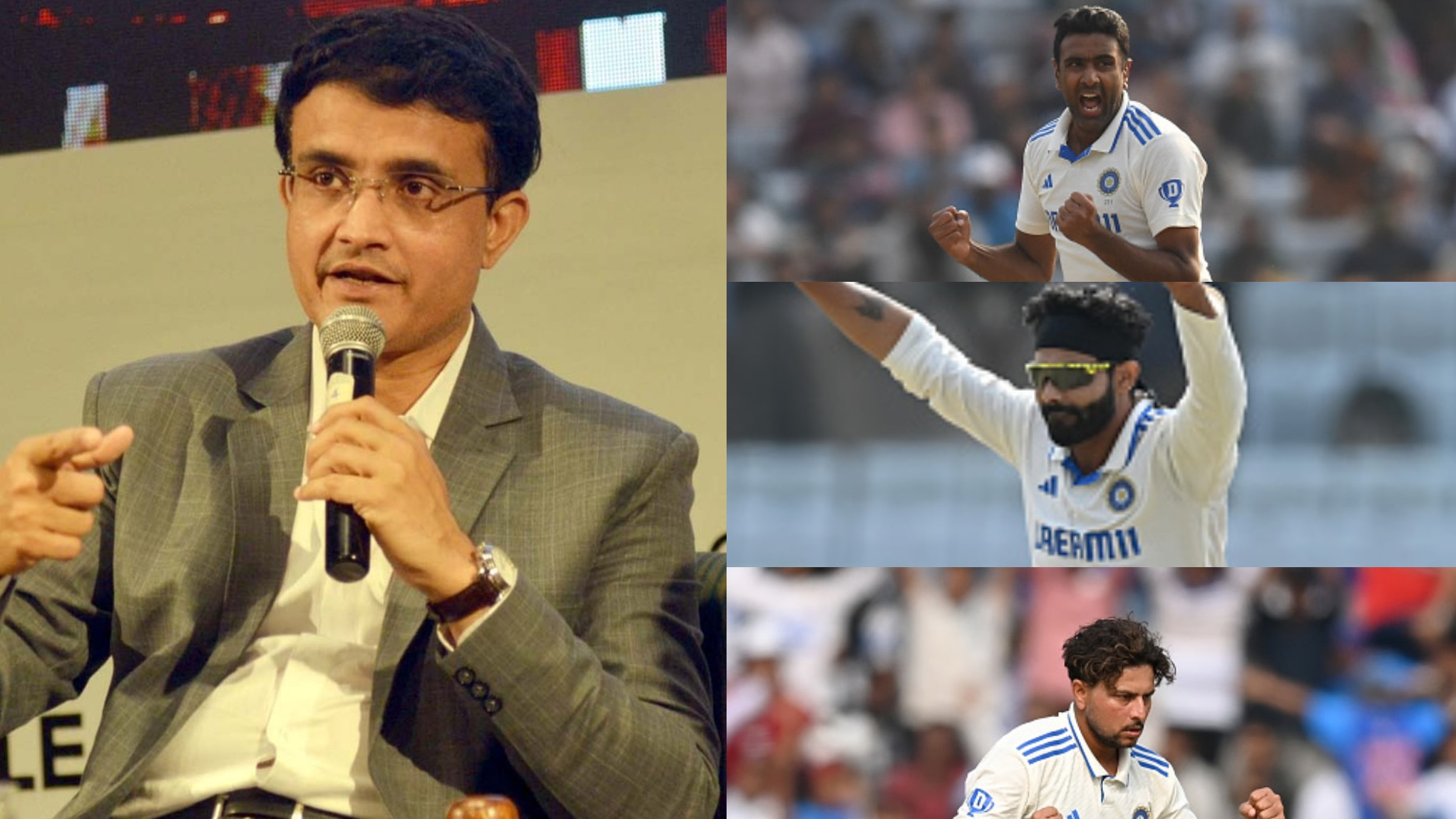 IND v ENG 2024: 'All-time great, best all-rounder and immense improvement'- Ganguly on Indian spinners Ashwin, Jadeja and Kuldeep