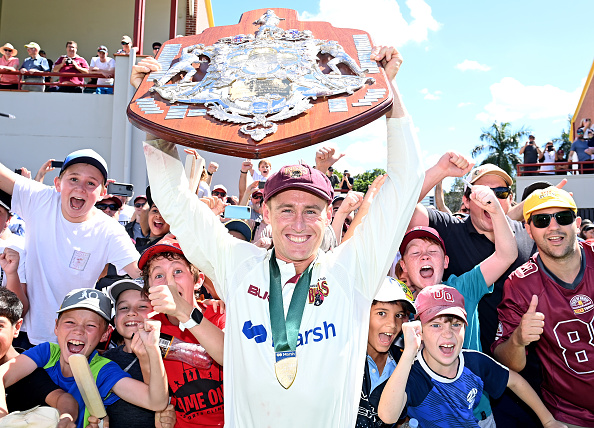 Labuschagne won the Sheffield Shield Trophy with Queensland last week | Getty Images