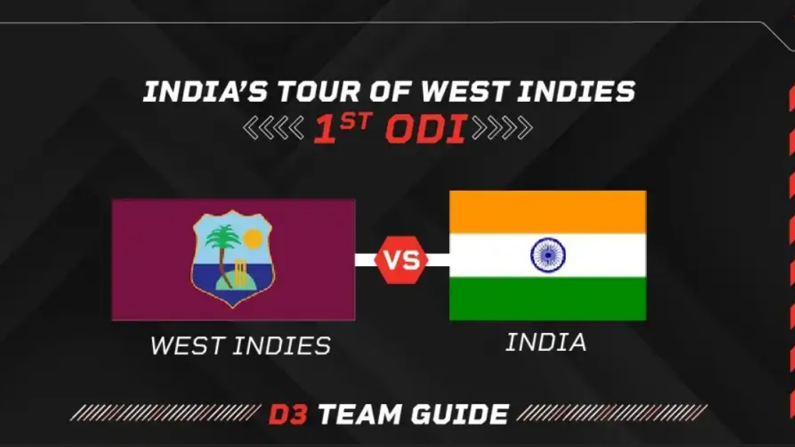 West Indies vs India 1st ODI | D3 Guide