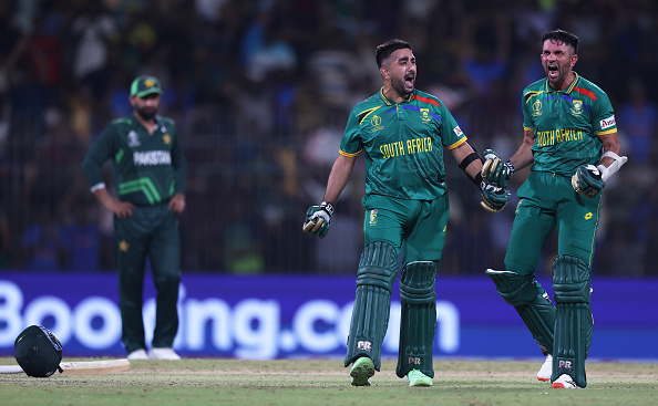 Keshav Maharaj hit winning runs against Pakistan| Getty Images