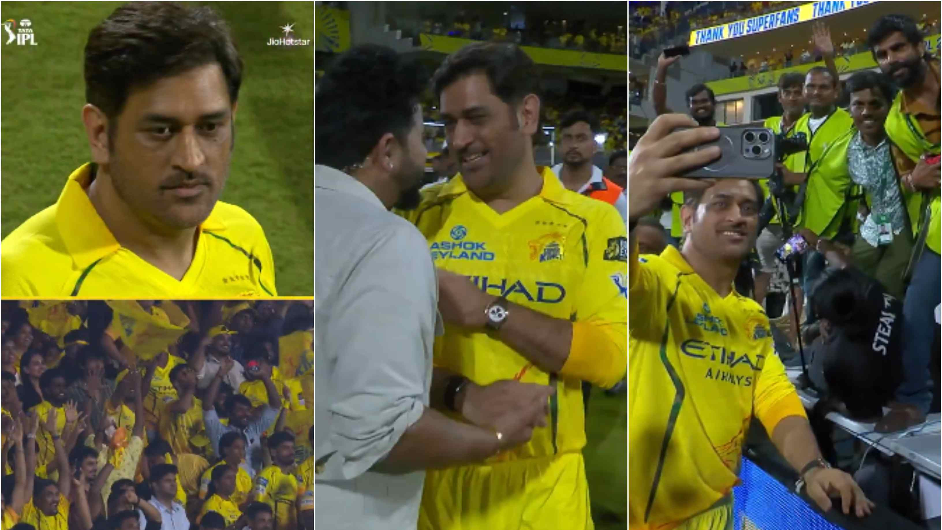 IPL 2026: WATCH – MS Dhoni treats Chepauk crowd to special appearances; reunites with Suresh Raina during lap of honour