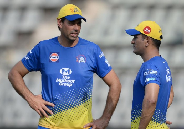 MS Dhoni and Stephen Fleming | AFP