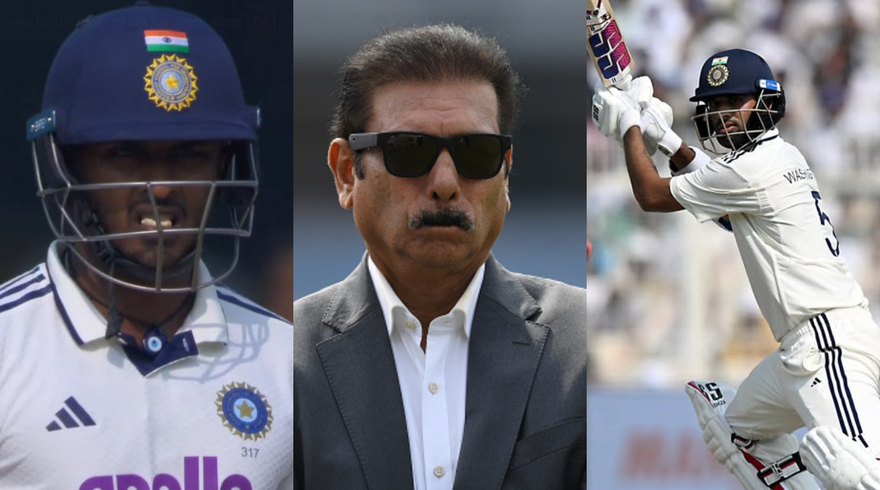 Shastri pointed out Sundar and Sai being tried at no.3 spot in ongoing series to show panic in Indian team | X