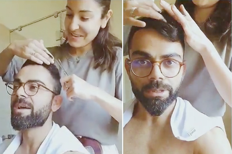 Virat Kohli gets a haircut from wife Anushka | Instagram 